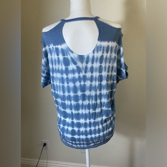Chaser Tie Dye Open-shoulder Blouse sz M - Picture 4 of 5